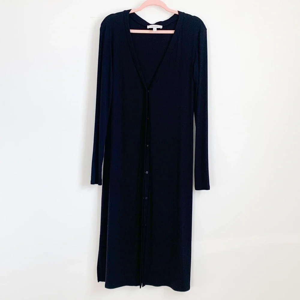 MaxMara Leisure Black Long Ribbed Cardigan Legging Set small